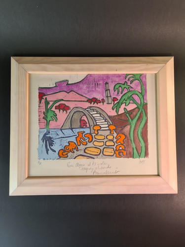 Aquarelle signée paysage - signée, “paysage