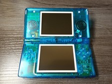 Nintendo DS Lite Handheld Console - Transparent Sapphire Blue - 100% Working!