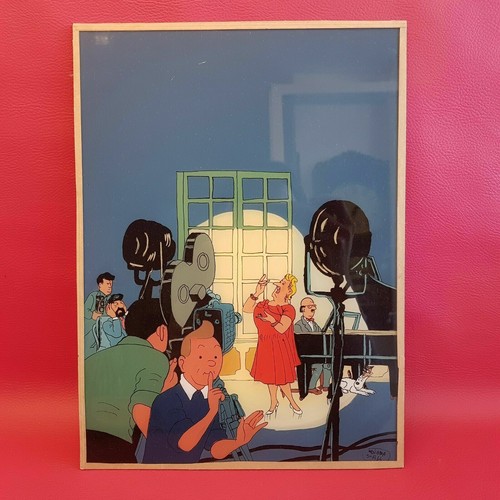 Peinture sur verre tintin - verre,