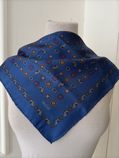 Gucci Foulard Blue Neck Silk.