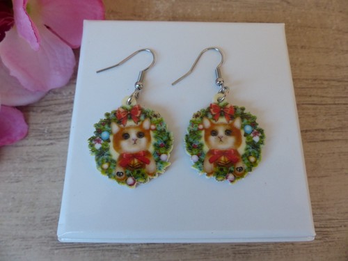 Boucles oreilles anima chat - d'oreilles,