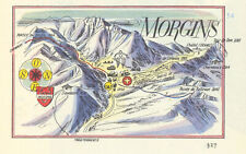 Morgins small ski resort piste/trail map. Otto Müller. Portes du Soleil 1949