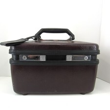Samsonite Sentry II Ladies Dark Brown Beauty Case With Tag and Tray No Key