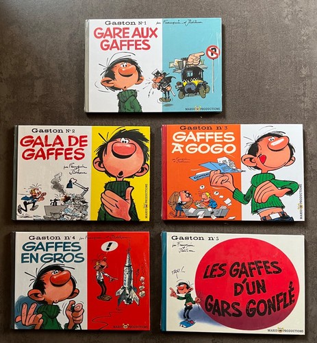 Gaston lagaffe lot de 5 - gaston,