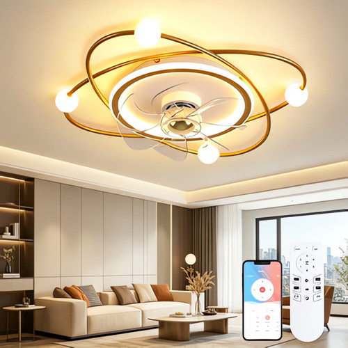 Lampe ventilateur dorée pour - dorée,