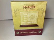 Narnia Standing Glass Desk Plaque Aslan "Long Live the True King" - Open Box