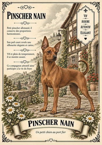 Affiche pinscher nain - affiche, a4