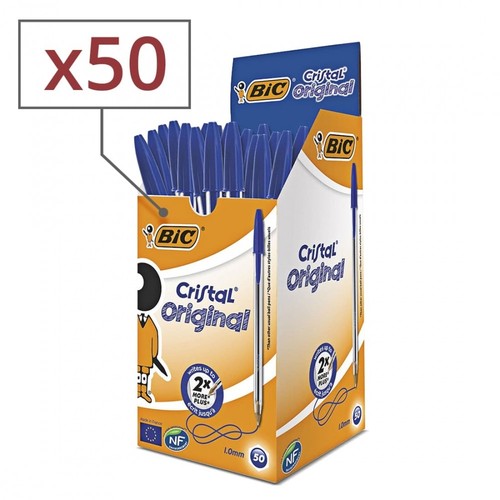 Boite stylos bic cristal - 50,