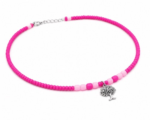 Collier perles verre - perles, de