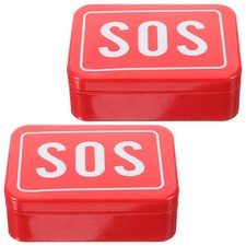  2 Pcs Petite Boîte De Rangement Coffre Extérieur Fournitures Camping