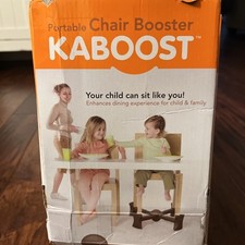 Kaboost Portable Chair Booster Seat Raiser Kids Adjustable Slip Resist Chocolate
