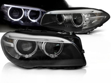 Paire de feux phares BMW serie 5 F10 / F11 10-13 xenon angel eyes led DRL noir