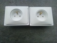 2 x prise de courant 2P+T - 10/16A 250V  blanche - ARNOULD 1001