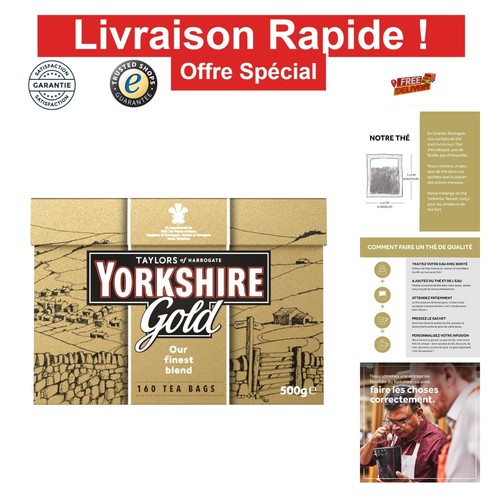 Thé noir yorkshire tea gold - noir,