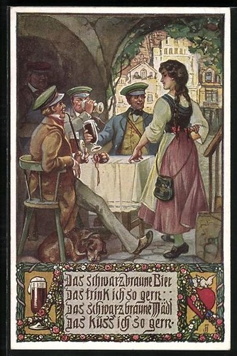 Bière brune noire - la,