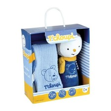 T'choupi Baby Coffret Naissance avec Doudou et Peluche Hochet +/- 25 cm - JEMINI