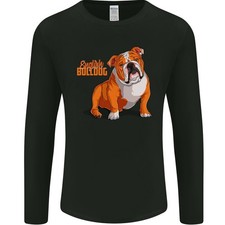 Une Illustration De Bulldog Anglais Pour Homme En T-Shirt À Manches Longues