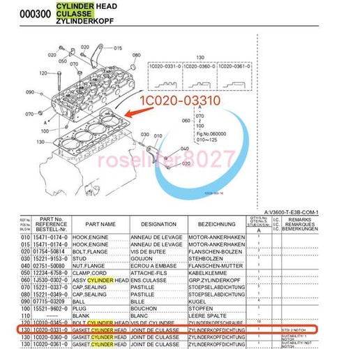 Neuf 1c020 03310 - neuf, cylinder
