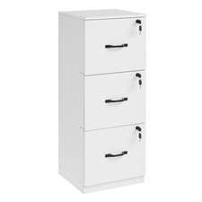 Caisson de Bureau à 3 Tiroirs, Meuble de Rangement de Document, Support d’Imprim