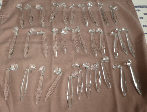 Lot pampilles cristal 38 - cristal,