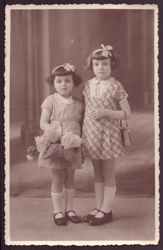 Photo card girls wearing a - card,