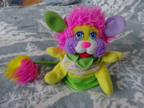 Peluche popples jaune petit - peluche,
