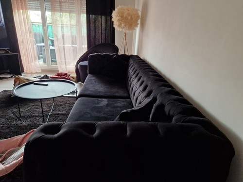Canapé chesterfield velours