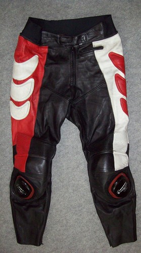 Vintage pantalon cuir moto - pantalon,