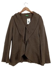  United Colors of Benetton Gilet Femme Marron Tricot Casual (EU 38)