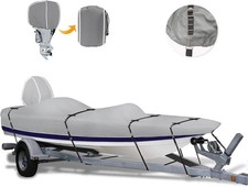 900D Bass Boat Cover - Trailerable Tracker Boat Cover Waterproof w/ motor Cover