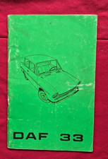 DAF  33   / notice d'entretien en Français 06-1970