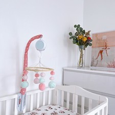 Baby musical crib mobile infant toy, Pompom, Open Box