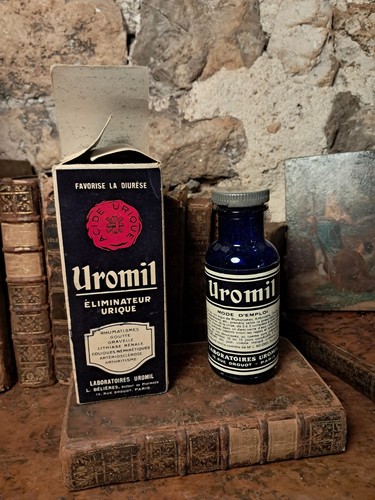 Flacon pharmacie ancien uromil - pharmacie,