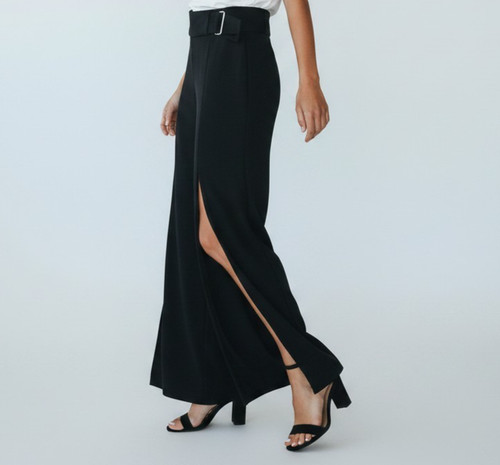 Bebe black reverse split leg - bebe,