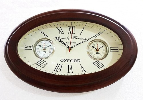 Horloge murale bois thème - murale, en