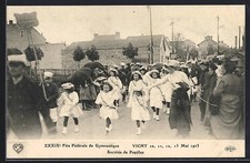 Old postcard Vichy, XXXIX. Federal Gymnastics Party, Pupil Societies 