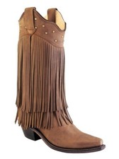 Bottes De Cuir Femme Old West Cow-Boy Western Country Boots LF1585