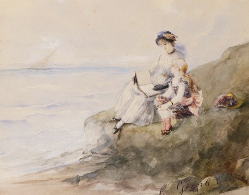 Watercolor drawing painting