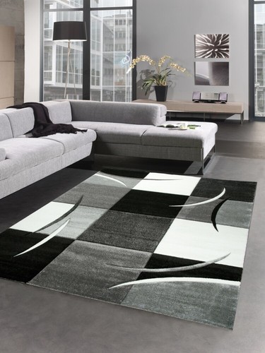 Designer tapis karo gris - gris, blanc