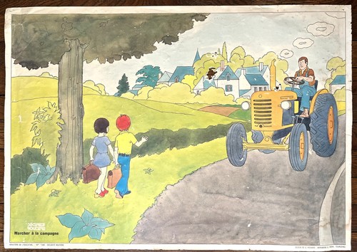 Ancienne affiche scolaire - 🚜,