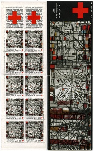 Timbre france carnet croix - france,