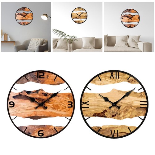 Horloge murale ronde bois - en,