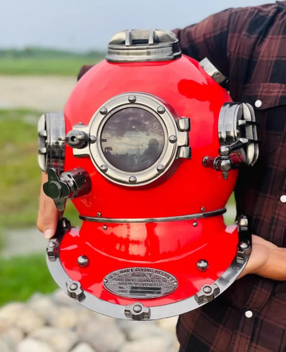 Casque plongée rouge us - casque,