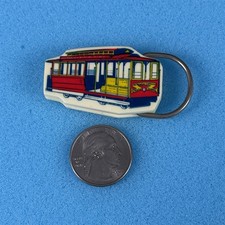 Marine Midland Bank Agent Program Trolley Street Car VTG Keychain Key Ring 57761