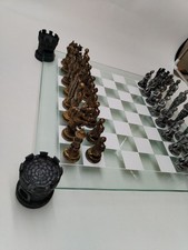 Jeu D'échecs Chevalier Médiéval Plateau Verre Mysticalls Masterpiece Jeux Échec