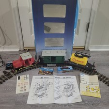 Rare Vtg Playmobil 4026 Electric Train Railroad Track G Scale TESTED W/Box