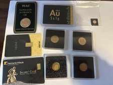 Lots Or 24 Carats Pièces 5 10 20 Francs Napoléon Lingots 1g 5g 0.5g 24carats