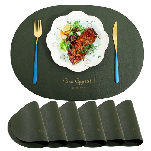 Sets table ovale cuir - de,