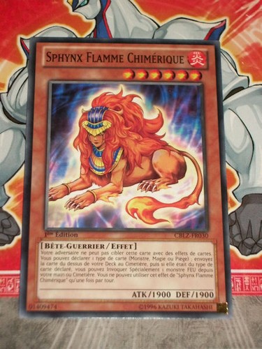 Carte sphynx flamme - carte, yu