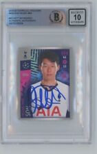 2019 Son Heung-min Signed Topps UCL Sticker #458 Korea Beckett Grade 10
